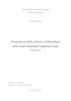 prikaz prve stranice dokumenta Insegnamento della cultura e civiltà italiana nelle scuole elementari e superiori croate