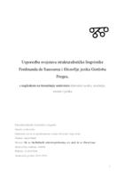 prikaz prve stranice dokumenta Usporedbe svojstava strukturalističke lingvistike Ferdinanda de Saussurea i filozofije jezika Gottloba Fregea, s naglaskom na tumačenju sastavnica elemenata znaka, značenja, vrijednosti i jezika