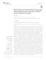prikaz prve stranice dokumenta Book review: Neanderthal Language: Demystifying the Linguistic Powers of Our Extinct Cousins