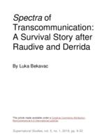 prikaz prve stranice dokumenta Spectra of Transcommunication: A Survival Study after Raudive and Derrida
