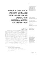 prikaz prve stranice dokumenta The role of parental monitoring in the dynamics of sexually explicit material use among adolescents
