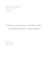 prikaz prve stranice dokumenta Elementi vezanoga stiha u slobodnome stihu Antuna Branka Šimića i Josipa Pupačića