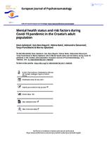 prikaz prve stranice dokumenta Mental health status and risk factors during Covid-19 pandemic in the Croatia’s adult population