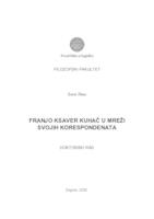 prikaz prve stranice dokumenta Franjo Ksaver Kuhač u mreži svojih korespondenata