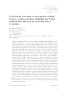 prikaz prve stranice dokumenta Finding a Partner in the Virtual Environment: Motives and Psychosocial Characteristics of Online Dating Site Users in Croatia
