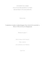 prikaz prve stranice dokumenta Traduction et analyse traductologique d’un extrait de la nouvelle La Maison Tellier de Guy de Maupassant