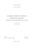 prikaz prve stranice dokumenta Slobodno tržište i državni intervencionizam. Primjer Velike depresije 1929. godine.