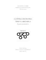 prikaz prve stranice dokumenta Latinska gramatika Šimuna Aretofila
