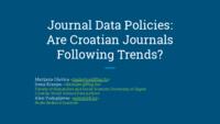 prikaz prve stranice dokumenta Journal Data Policies: Are Croatian Journals Following Trends?