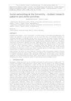 prikaz prve stranice dokumenta Social networking at the university : student research patterns and online activities