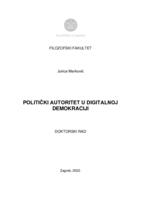 prikaz prve stranice dokumenta Politički autoritet u digitalnoj demokraciji