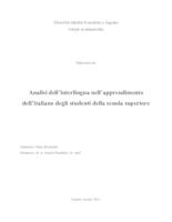 prikaz prve stranice dokumenta Analisi dell'interlingua nell'apprendimento dell'italiano degli studenti della scuola superiore