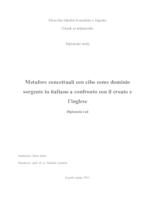 prikaz prve stranice dokumenta Metafore concettuali con cibo come dominio sorgente in italiano a confronto con il croato e l’inglese