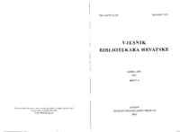 prikaz prve stranice dokumenta Istraživanje upravljanja WebPAC-om u fakultetskim knjižnicama Sveučilišta u Zagrebu