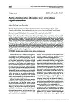 prikaz prve stranice dokumenta Acute administration of nicotine does not enhance cognitive functions