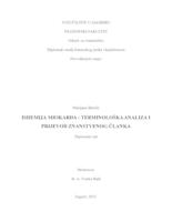 prikaz prve stranice dokumenta Ishemija miokarda : terminološka analiza i prijevod znanstvenog članka
