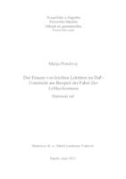 prikaz prve stranice dokumenta Der Einsatz von leichten Lektüren im DaF-Unterricht am Beispiel der Fabel "Der Lebkuchenmann"