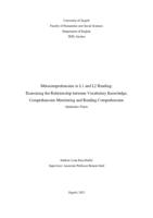 prikaz prve stranice dokumenta Metacomprehension in L1 and L2 Reading