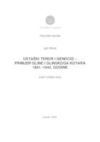 prikaz prve stranice dokumenta Ustaški teror i genocid – primjer Gline i glinskoga kotara 1941.-1942. godine