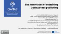 prikaz prve stranice dokumenta The many faces of sustaining Open Access publishing